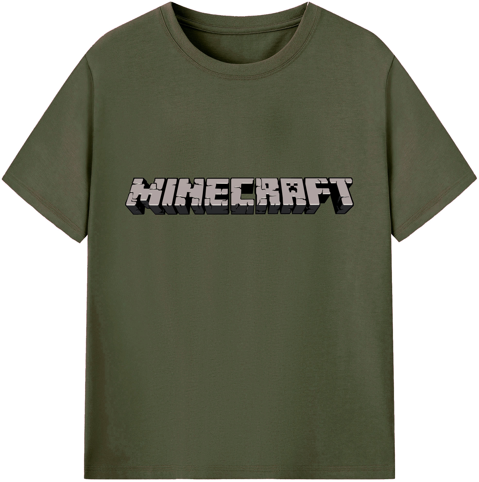 （画像用） マインクラフト ブロックの世界 Minecraft MC Block world 綿100％ メンズ半袖Tシャツ｜肌触りやわらか＆通気性